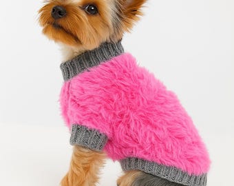 ペットアパレル 犬用 ピンク フェイクファー ドレス 服 サイズ XS