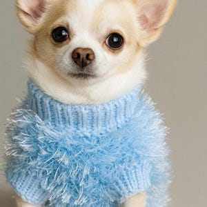 Fluffy Blue Tinsel jumper for Dogs & Cats