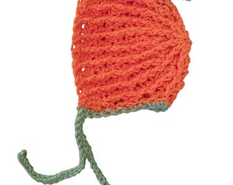 Pumpkin Crochet Bonnet - For Baby, newborn & Toddler