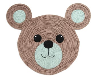 Teddy Bear Round Crochet Rug