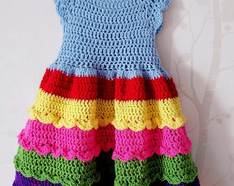 Vestido de niña arco iris - Regalo de baby shower