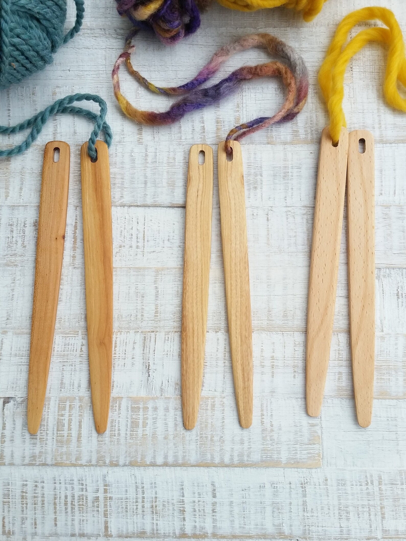 Weaving Needle Wood Tapestry Needle Loom Needle Flat Wooden Etsy
