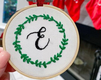 Hand Embroidered Initial