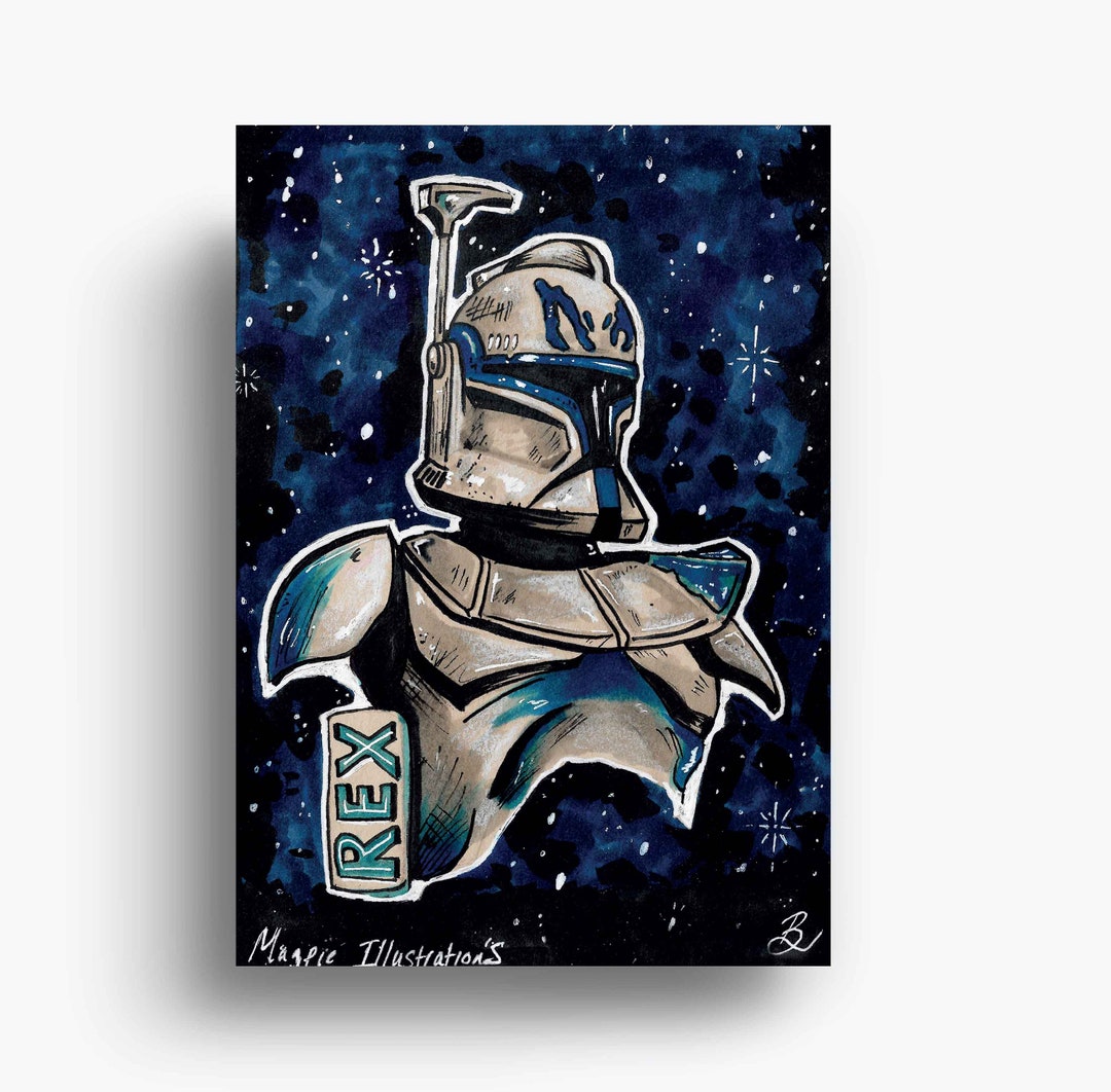 Rex Postcards Rex Star Wars A5 Postcard, Leia, Boba Fett, Clone Wars, Gift Idea ...