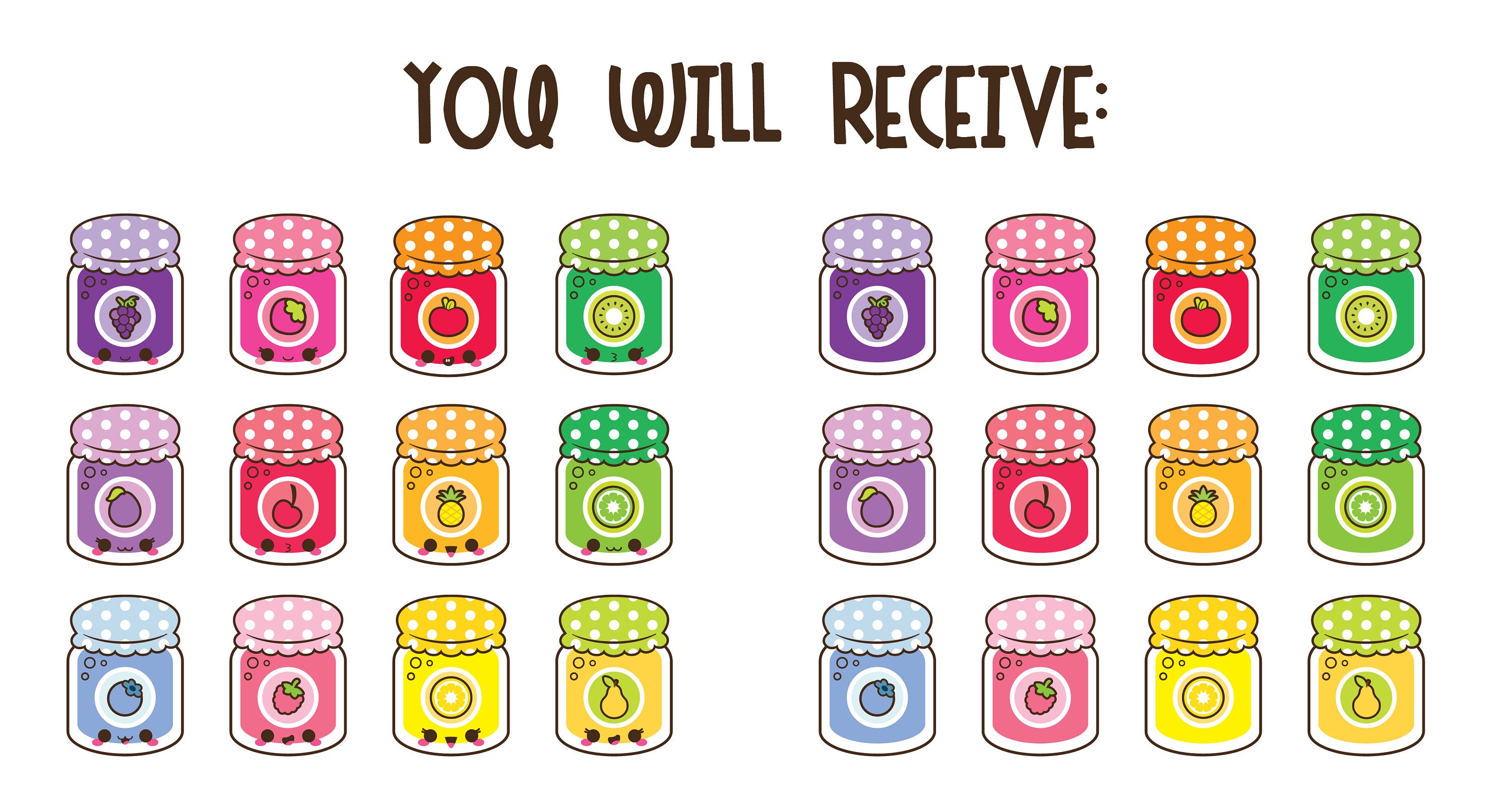 Kawaii jam clipart fruit jam clip art kawaii food clipart Etsy