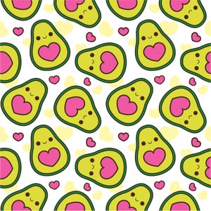 Valentine clipart, kawaii Valentine clipart, Valentine digital papers, vegetarian clip art, kawaii avocado clipart, beans, love clipart, image 4