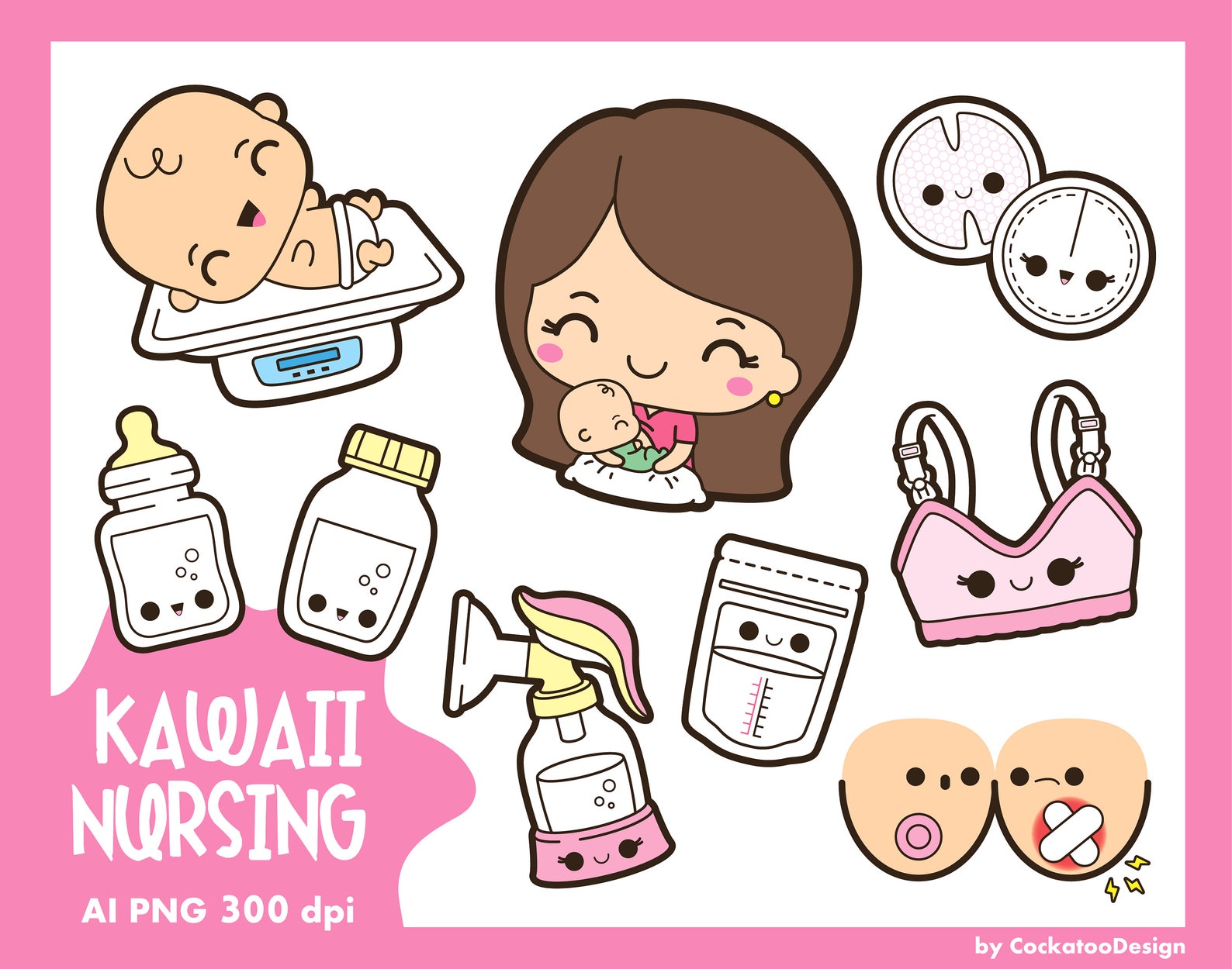 Breastfeeding clipart pumping clipart nursing clipart | Etsy