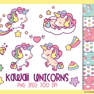 Unicorn clipart, kawaii unicorn clipart, unicorn clipart, cute unicorn clipart, unicorn pooping, unicorn art, unicorn digital paper image 1