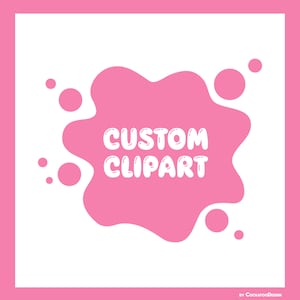 Custom illustration, custom clipart, custom kawaii character, custom kawaii clipart, digital art