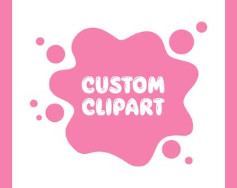 Custom illustration, custom clipart, custom kawaii character, custom kawaii clipart, digital art