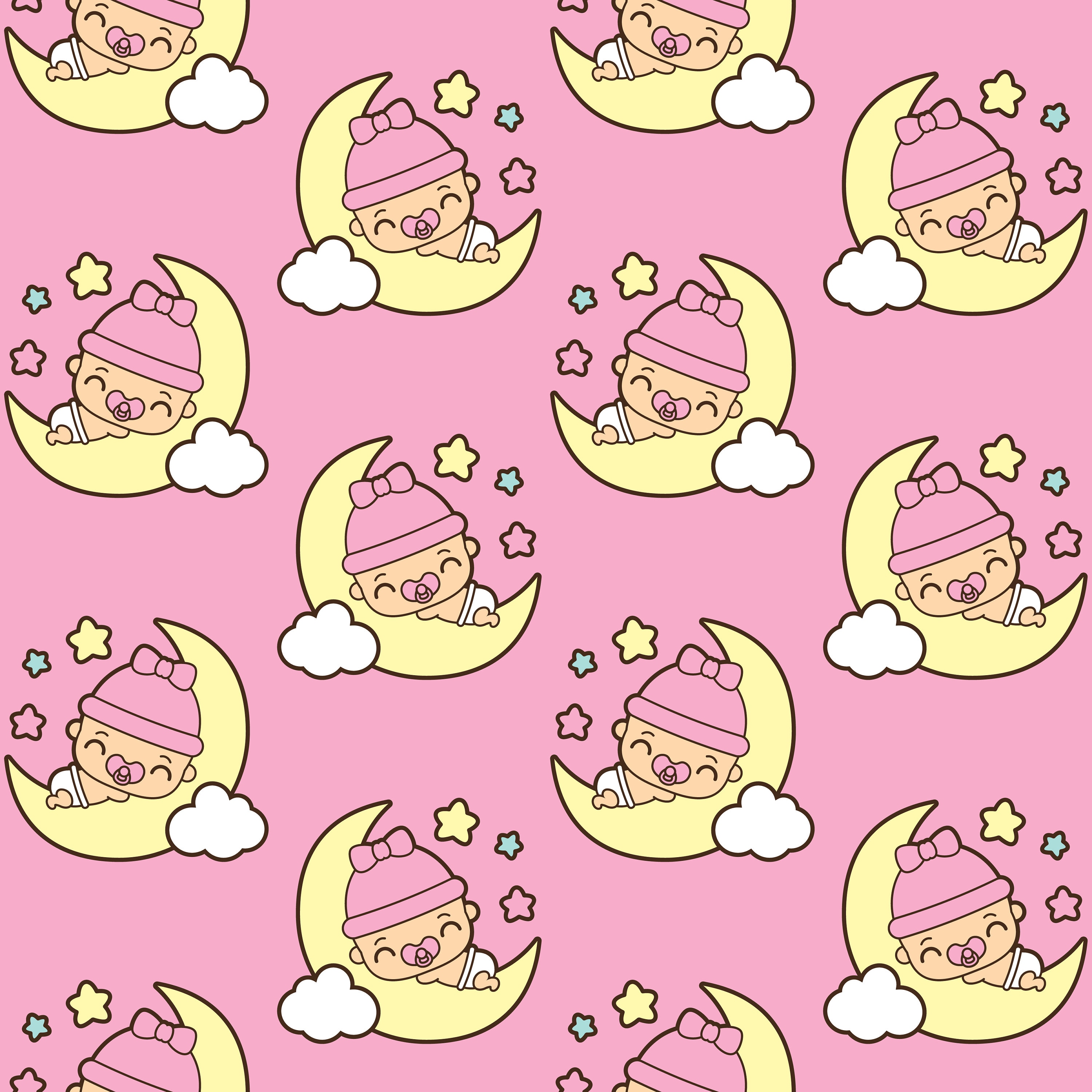 Kawaii Baby Clipart Baby Girl Clipart Cute Baby Girl - Etsy