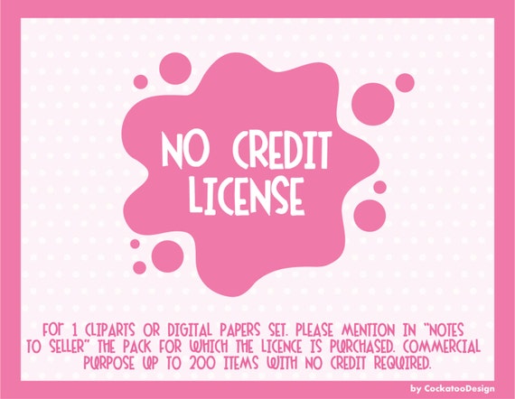 Commercial no credit license for cliparts and digital papers Il_570xn