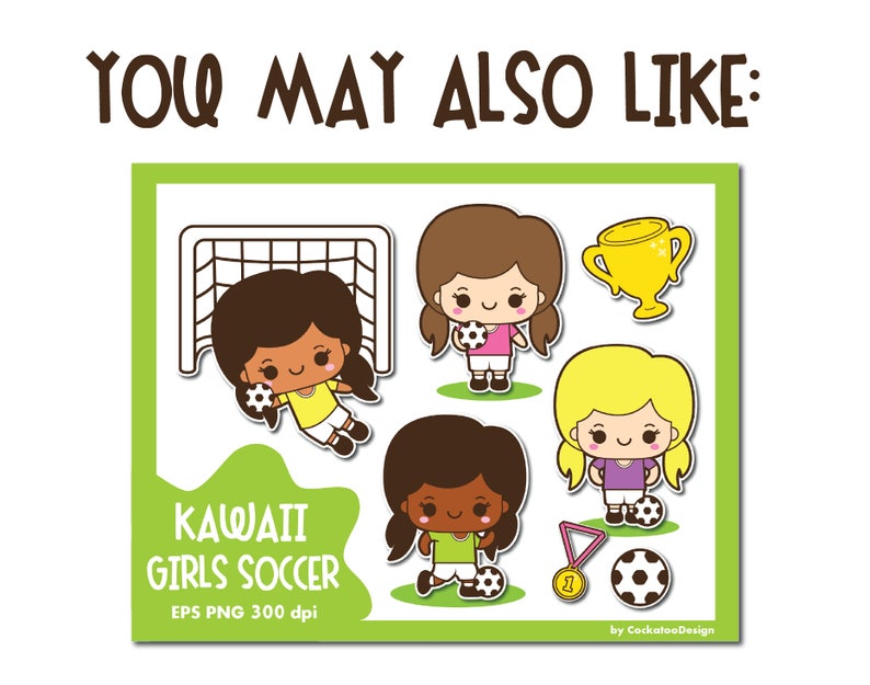 Soccer Clip Art Football Clipart Kawaii Soccer Clipart Kids - Etsy Canada
