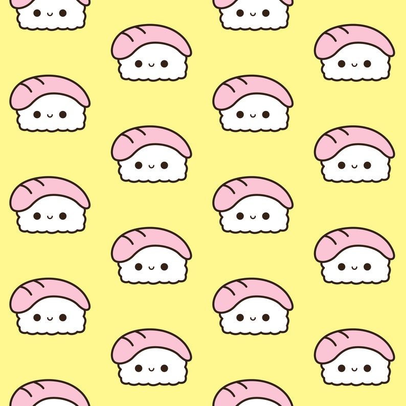 Sushi Digital Papers Kawaii Sushi Digital Papers Sushi - Etsy