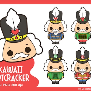 Nutcracker clipart, kawaii nutcracker clipart, cute nutcracker clipart, christmas clipart, soldier clipart