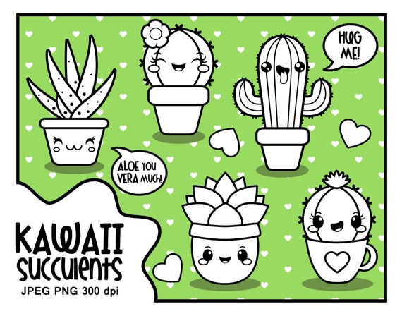 Kawaii Makeup Succulent Plants Fish Furniture Stationery Stickers
