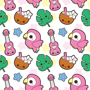 Kawaii Hawaii clipart, Hawaiian party clipart, hula dancer clip art, kawaii surfing clipart, vacation clip art, kawaii clip art image 6