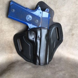 ETW Holsters 1911 Commander OWB Pancake Custom Leather Holster, Commander OWB, 1911 OWb Commander, Commander Owb Leather Holster, 1911 Owb