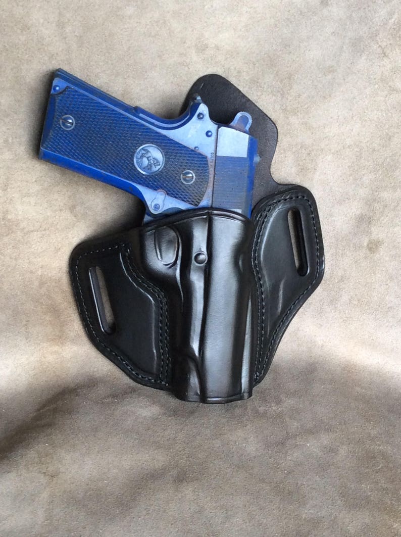 1911 Commander OWB Pancake Custom Leather Holster Commander Etsy