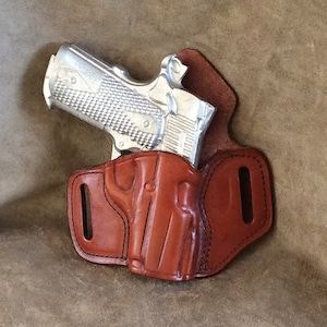 ETW Holsters Sig Sauer 3&quot; Ultra Compact 1911 OWB Pancake (TSP) Leather Holster