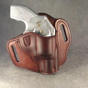 ETW Holsters Smith & Wesson K Frame OWB Custom Leather Holster, K Frame OWB, K Frame Pancake Holster, K Frame Leather Holster, K Frame OWb