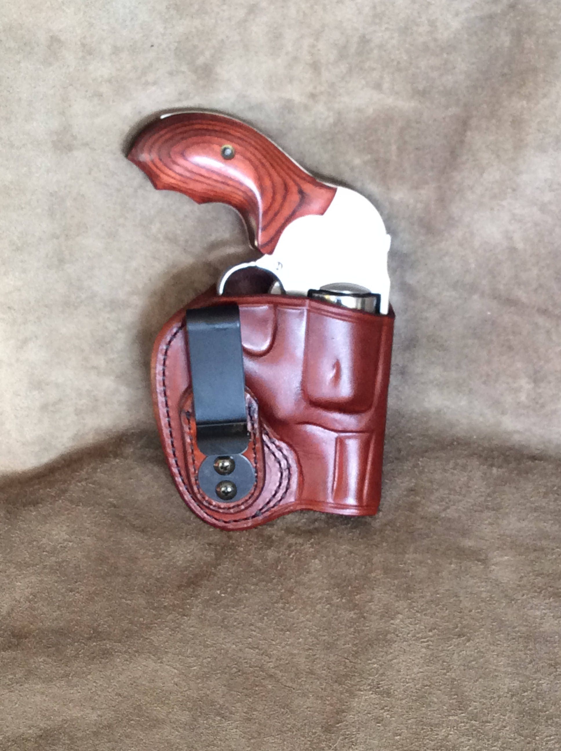 Smith & Wesson 24 3" Revolver S&W IWB Leather In The Waistband Carry Holster TAN