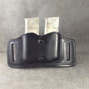 Magazine Pouch Single Stack 45 Cal Leather Custom Built