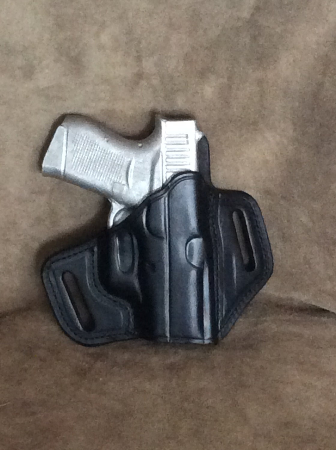 Glock 43 OWB Leather Pancake Holster Etsy