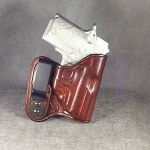 ETW Holsters Sig Sauer P938 IWB Concealed Tuckable Custom Leather Holster, Sig 938 IWB, Sig Sauer 938 concealed holster, Sig 938 Leather IWb