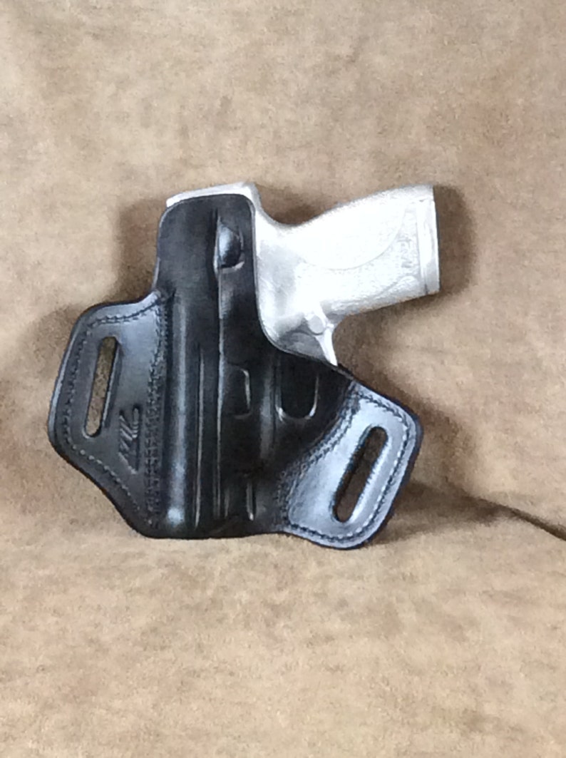 Smith and Wesson M&P Shield OWB Custom Leather Pancake Holster Etsy
