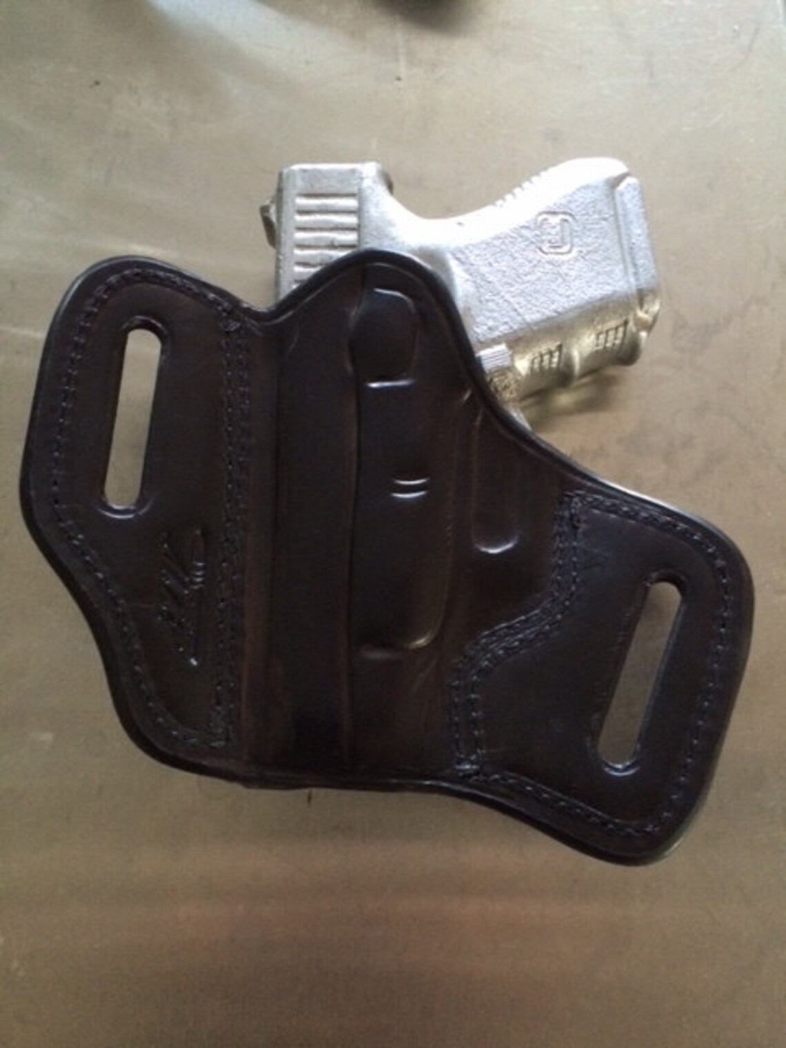 Glock 26/27/33 OWB Pancake Custom Leather Holster Etsy