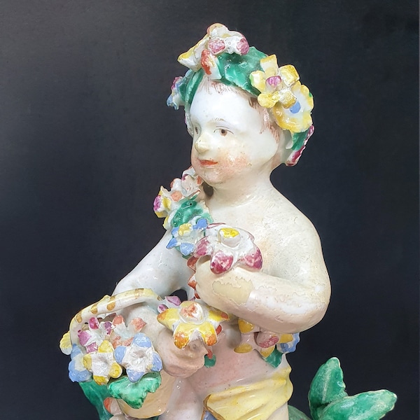 SUPERB 18th century BOW porcelain Putti C1760. RARE especially in such great condition!!!