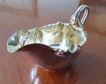 Jarra de crema de plata maciza Art Nouveau: James Dixon & Sons, 1890