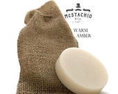 Warm Amber Shave, Shower and Shampoo Soap - 4oz puck