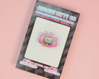 Pink Game Kitty Advanced Pin- 1" Acrylic Pin