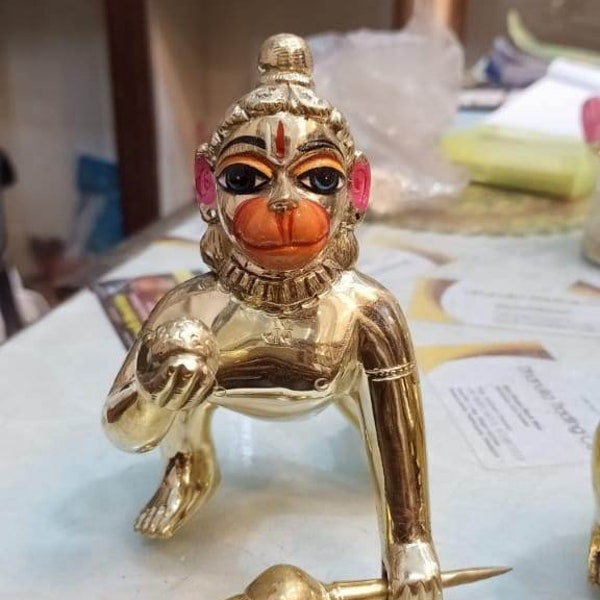 Hanuman Statue,Pawanputra,Geschenk für ihn,Lord Hanuman Statue,Bajrangbali,Hanuman murti,religiöse Statue,sitzender Hanuman Idol,Anhänger von Rama