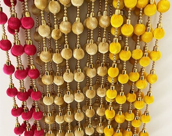 Express,Ball Garlands with beads and tassel,Mehndi Backdrop,Party Décor,Indian Wedding Décor,Pakistani wedding Décor,Backdrop,Decoration