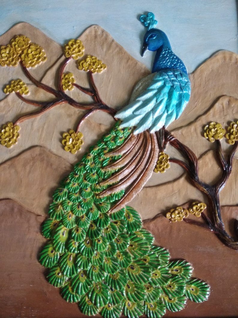 Peacock style Wall hanging Etsy