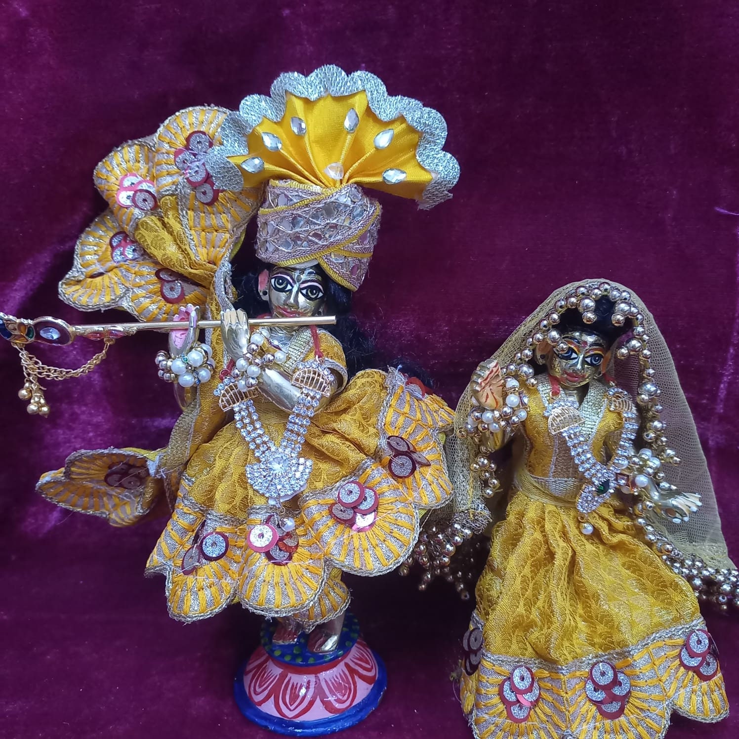 Buy Beautiful Yellow & Red Woollen Dress For Kanha Ji Online | Laddu Gopal  Dresses - MyKanha MyKanha.com