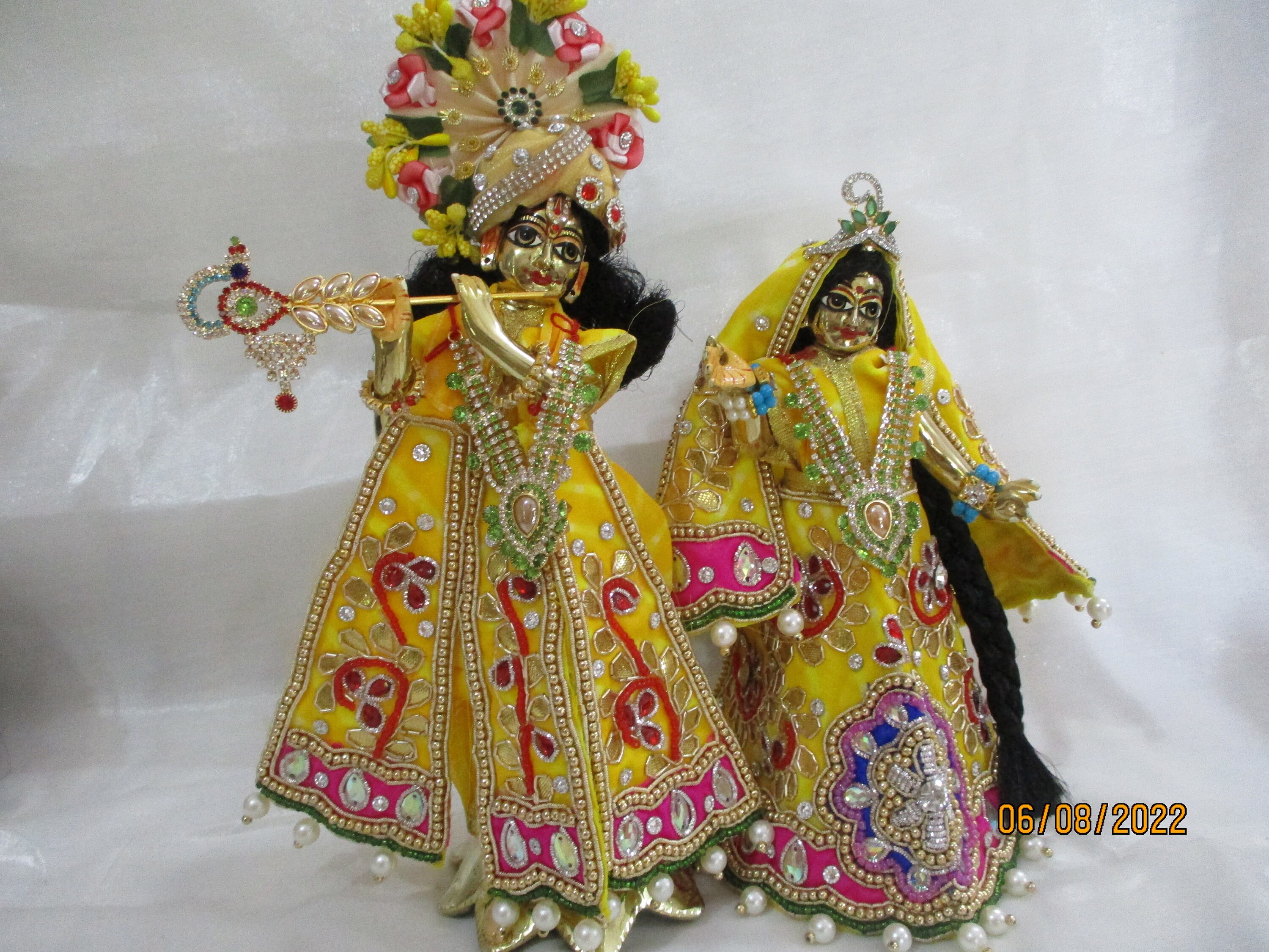 Beautiful Handwork Radha Krishna Dress Set from vrindavan/made in
