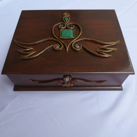 Stylish Jewellery Box With Gemstone Etsy