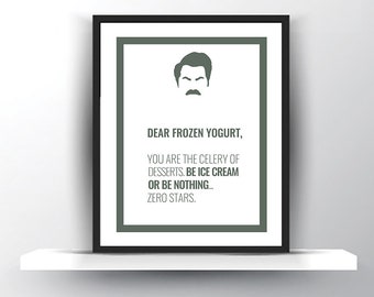 Frozen Yogurt Quote Etsy