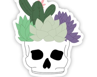 Skull succulent sticker