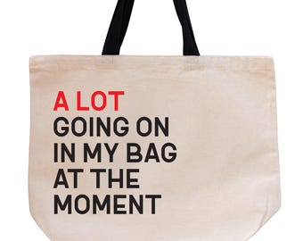 Taylor Eras Canvas Tote Bag | A Lot Going At The Moment Swiftie Gift and Everyday Reusable Market Tote