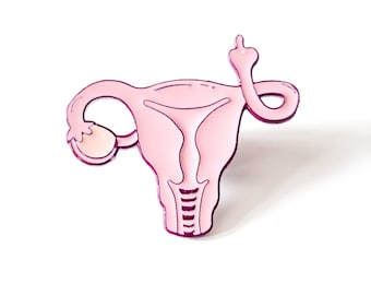 Uterus Enamel Pin | Pro-Choice Protest Pin and Feminist Gift for Women's Reproductive Rights