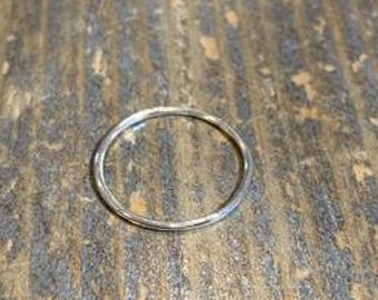 Sterling Silver Stacking Ring Size 6 | Simple Silver Band, Plain Wedding Ring, Graduation Gift Handmade Silver Jewelry for Women & Teens