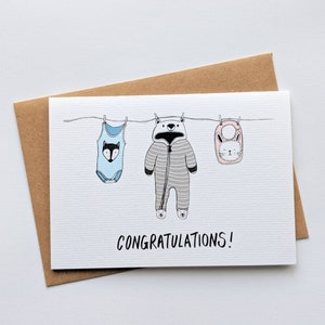 nieuwe babykaart, pasgeboren kaart, nieuwe aankomstkaart, felicitaties, babykleding, babyshower
