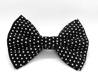 Black with white polka dot Bow Tie