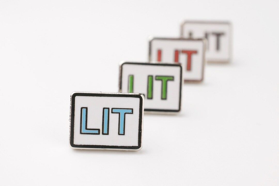 LIT Enamel Pin Tiny Pin Weed Accessories Pin Flair Stoner Gift Backpack ...