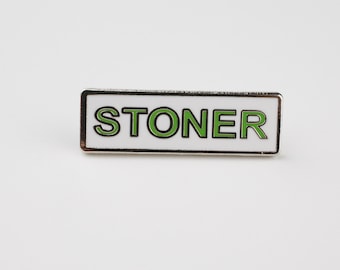 Pin esmaltado para fumadores – Accesorio de marihuana bañado en plata